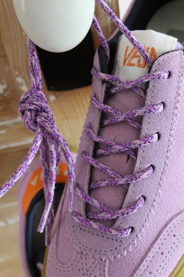 Lacets de chaussures lurex - Lavande