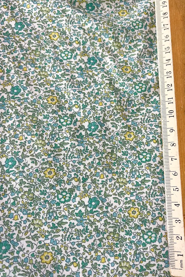 tissu Liberty au mètre - Katie and Milie - Vert Mint