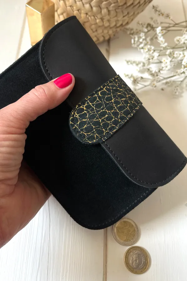 Portefeuille femme - Pipa - Croco noir