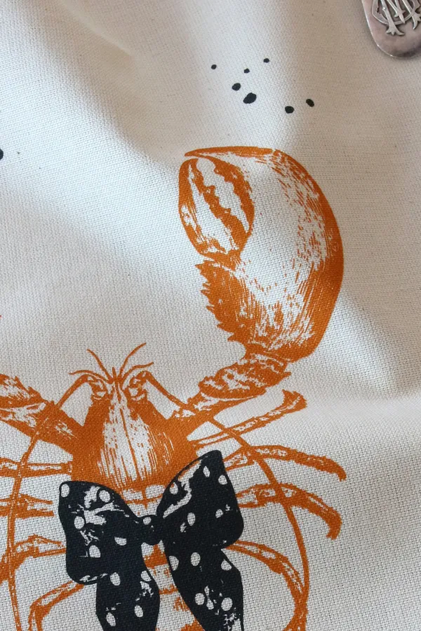 TORCHON DE CUISINE SÉRIGRAPHIÉ - Ecrevisse