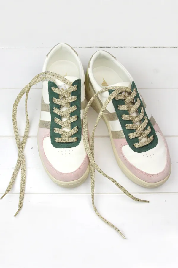 Lacets de chaussures lurex - champagne