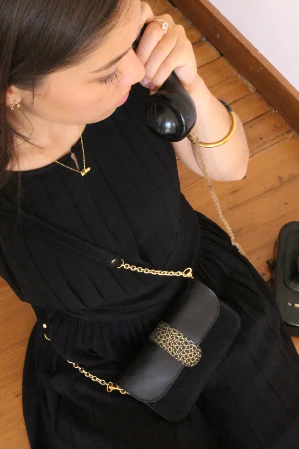 Portefeuille & sac - Harold - Croco noir