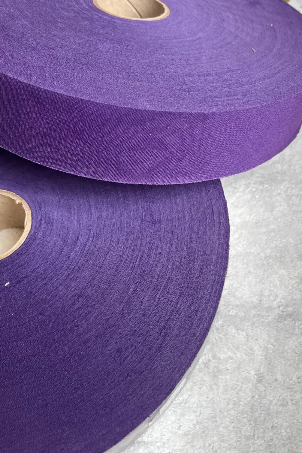 Biais coton 37 mm à plat - Violet - galette de 205 m