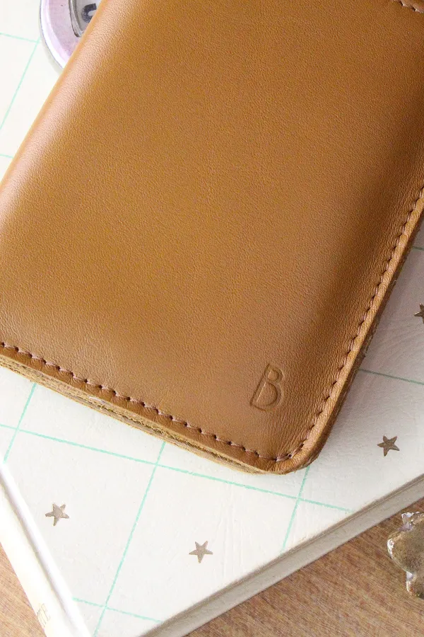 portefeuille homme  compact cuir marron Barnabé aime le café fabrication france