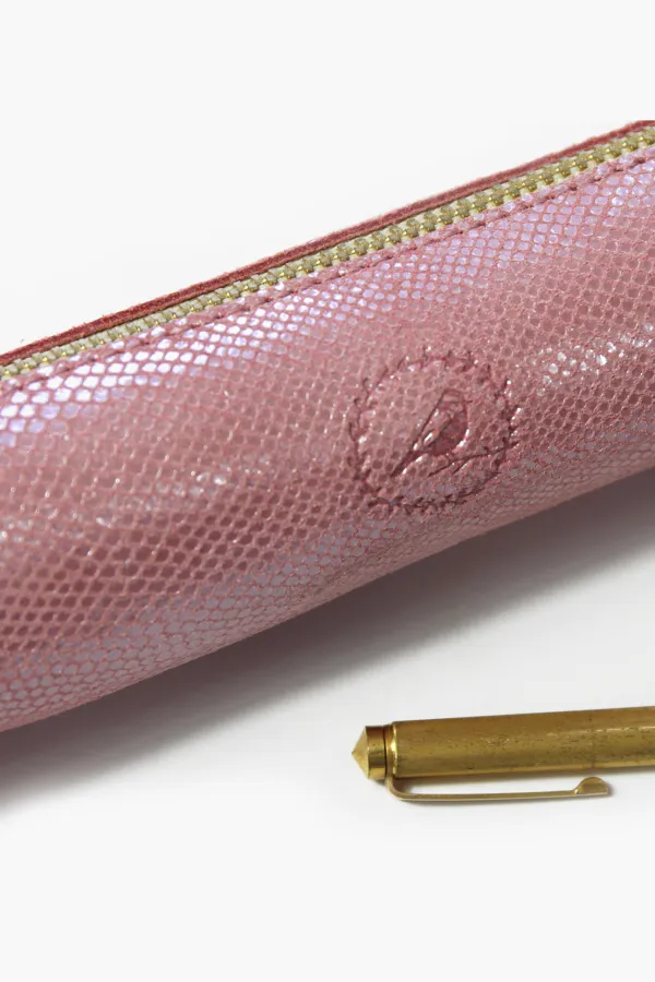 Trousse à crayons - Lézard rose