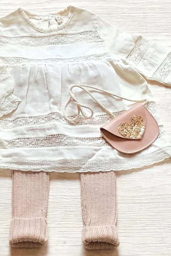 sac cuir tenu fille rose coeur paillette Barnabé aime le café made in france