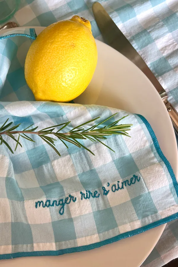Serviette de Table Lagon - Manger rire s'aimer