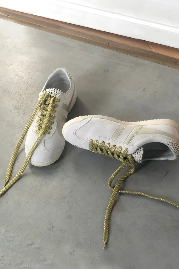 Lacets de chaussures lurex - Tilleul