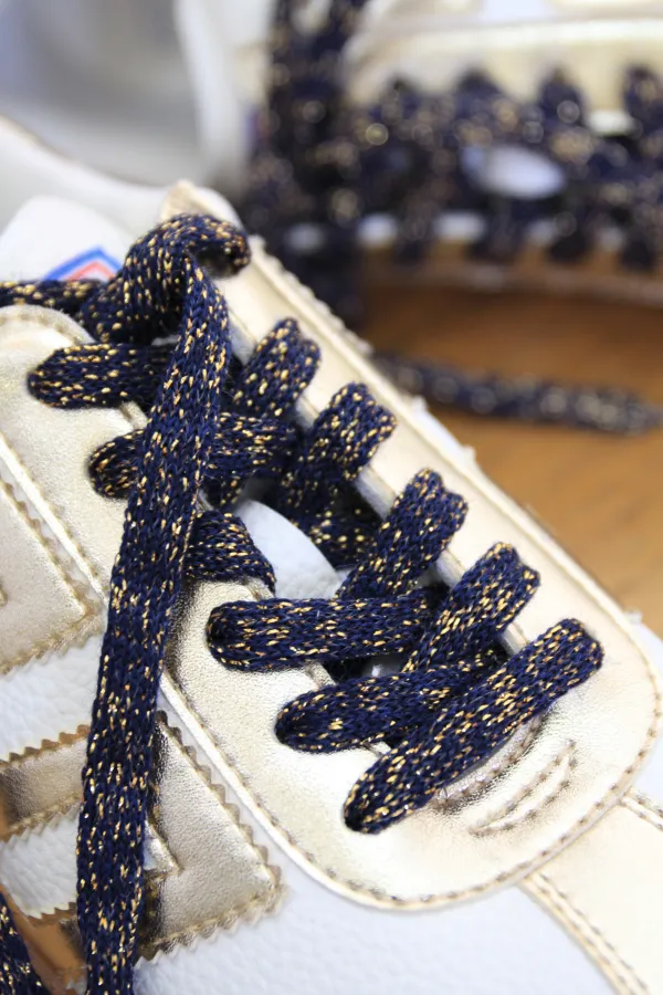 Lacets de chaussures lurex - Night blue