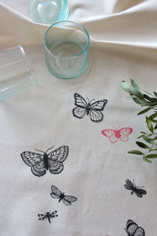 TORCHON DE CUISINE SÉRIGRAPHIÉ - Papillon