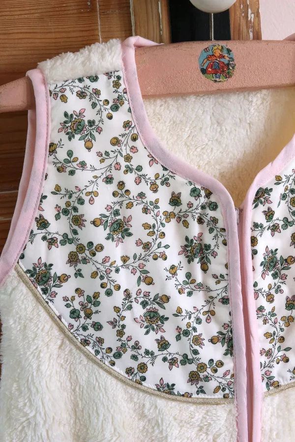 Gigoteuse Liberty et polaire - Lison taille 0 - 6 mois