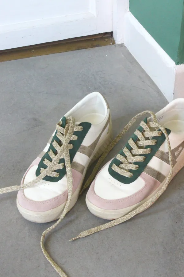 Lacets de chaussures lurex - champagne