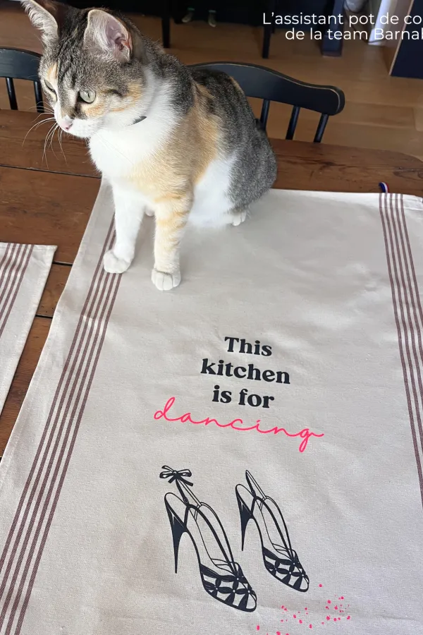 TORCHON DE CUISINE SÉRIGRAPHIÉ - Dancing