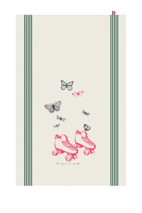 TORCHON DE CUISINE SÉRIGRAPHIÉ - Papillon