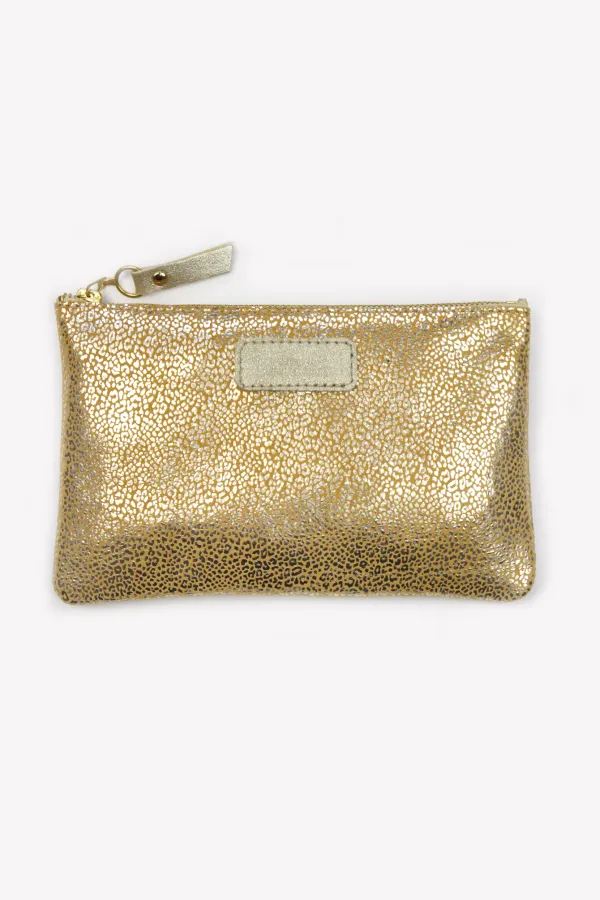 Pochette cuir - Gabrielle - Panthère