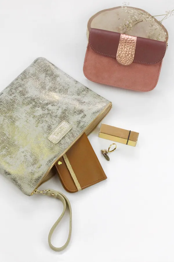 Portefeuille femme - Pipa - cuir Brownrose