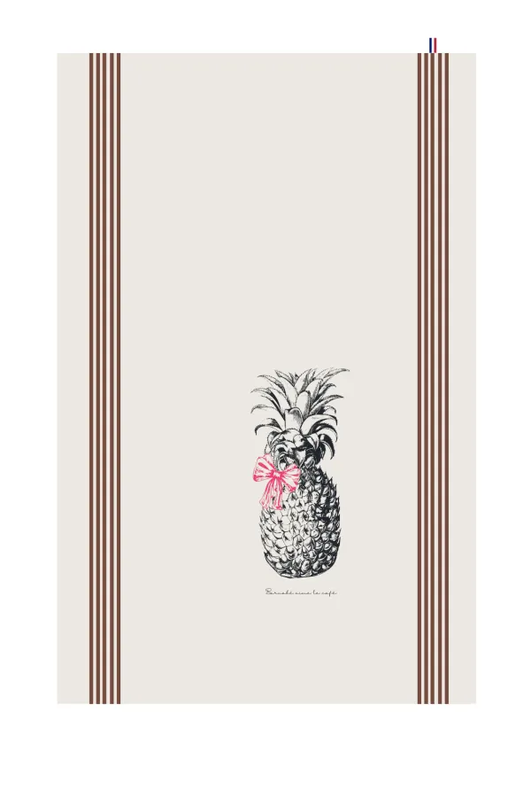 TORCHON DE CUISINE SÉRIGRAPHIÉ - Ananas