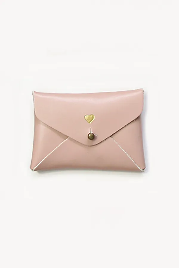Mini pochette cuir - coeur sugar