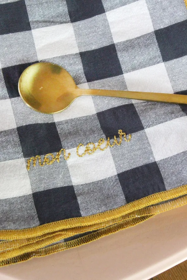 Serviette de Table réglisse - Mon coeur