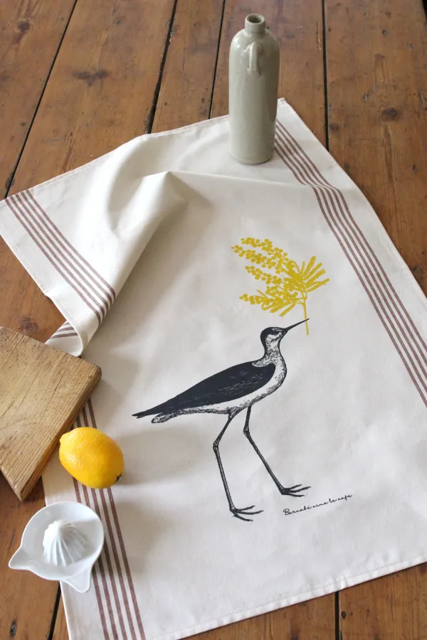 TORCHON DE CUISINE - Sérigraphie - Mimosa