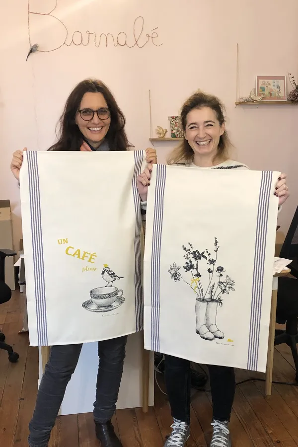 TORCHON DE CUISINE SÉRIGRAPHIÉ - Café