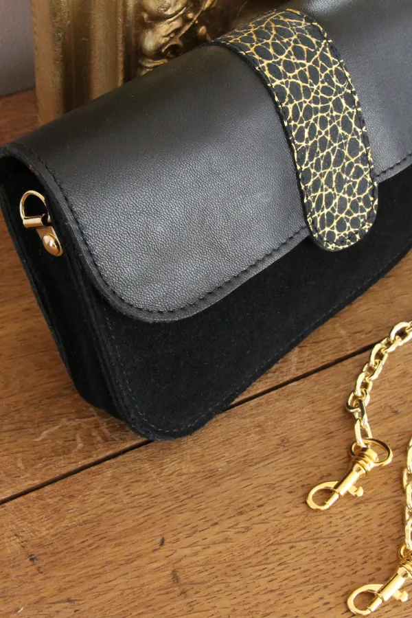 Portefeuille & sac - Harold - Croco noir