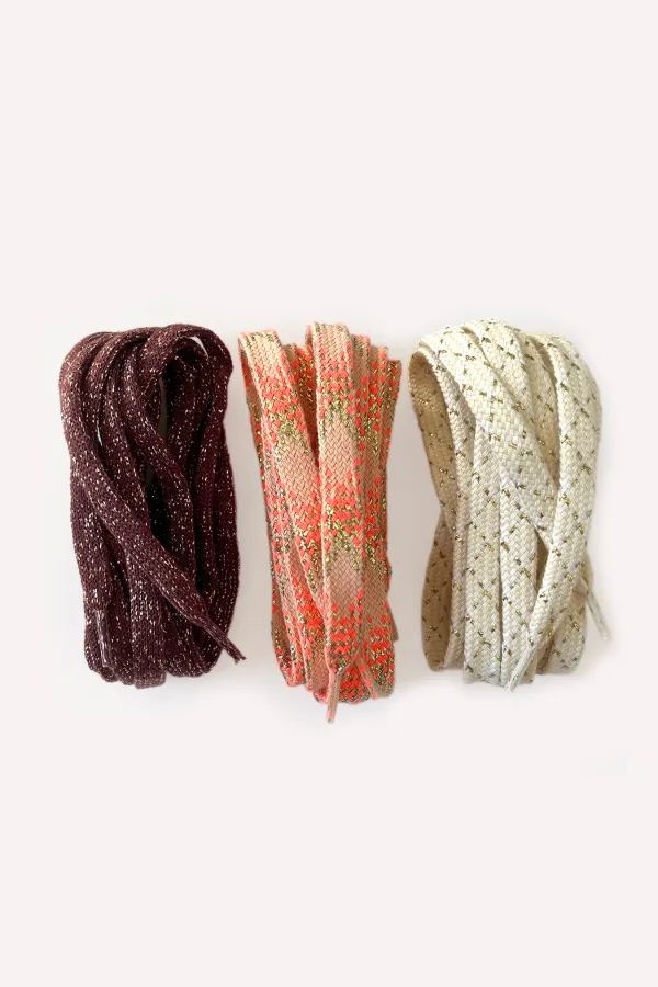 Lacets de chaussures lurex - Néon