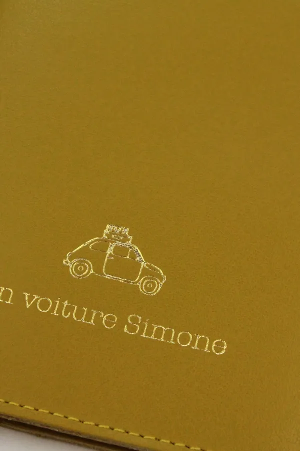 zoom étui papier permis de conduire cuir Barnabé aime le café made in france