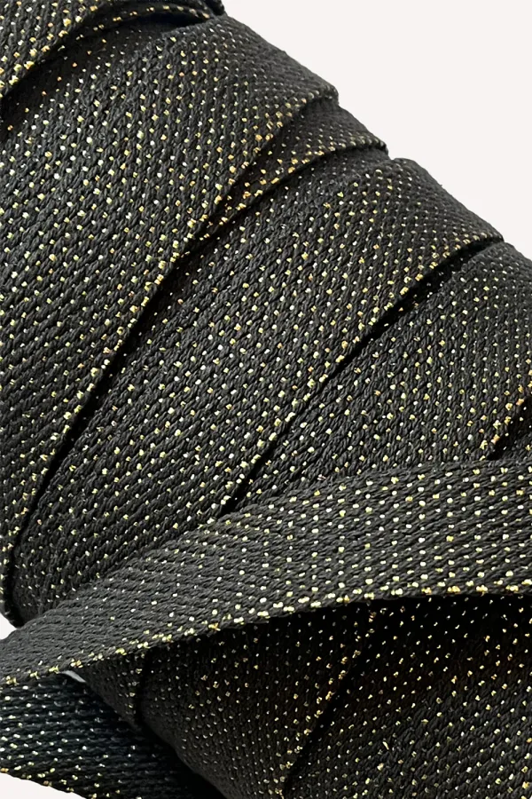 Sangle coton & lurex - 4 mètres - 