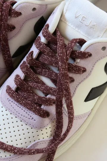 Lacets de chaussures lurex - Aubergine