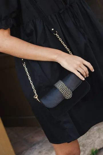 Portefeuille & sac - Harold - Croco noir