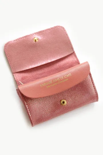 porte monnaie rose multi compartiments