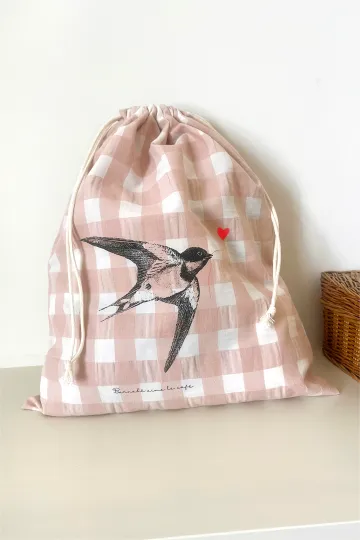 L'irrésistible pochon - Macaron - Hirondelle