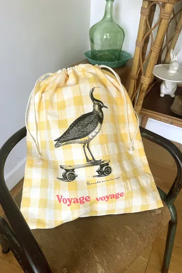 pochon de rangement vichy serigraphie