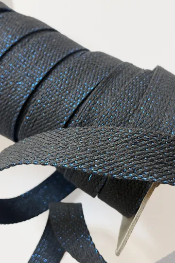 Sangle coton & lurex - 4 mètres - 