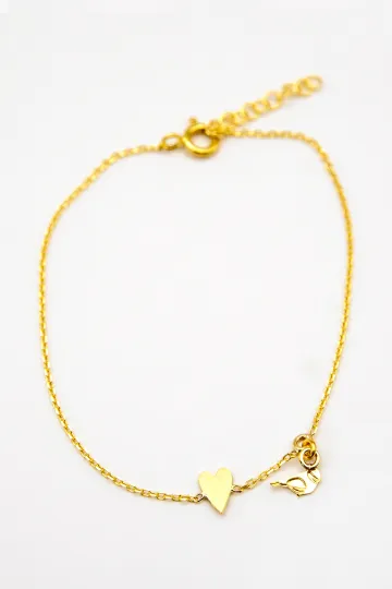 Collab Adorabili - Bracelet mésange & coeur