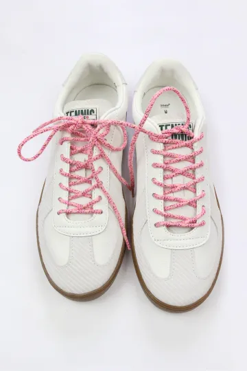 Lacets de chaussures lurex - Rose bonbon