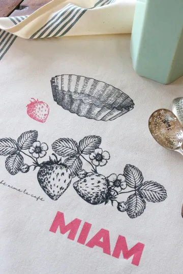 TORCHON DE CUISINE SÉRIGRAPHIÉ - Tartelette