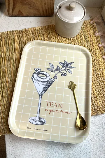 Plateau en bois de bouleau - Team apéro