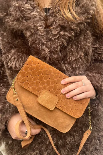 Sac Madeleine - Tressé Caramel