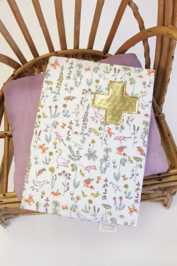 Protège carnet de santé Liberty - Céleste