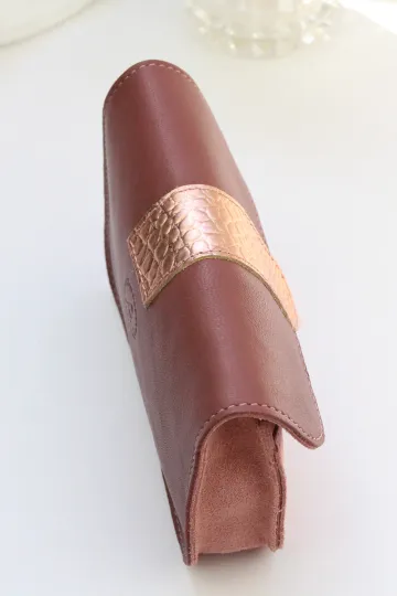 portefeuille femme 100% cuir rose Barnabé aime le café production française