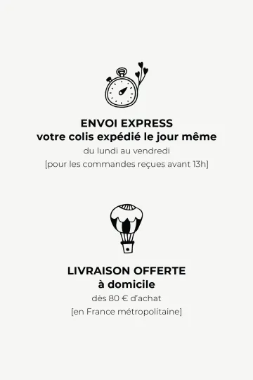 dès 80 € d'achat - Livraison offerte en France métropolitaine