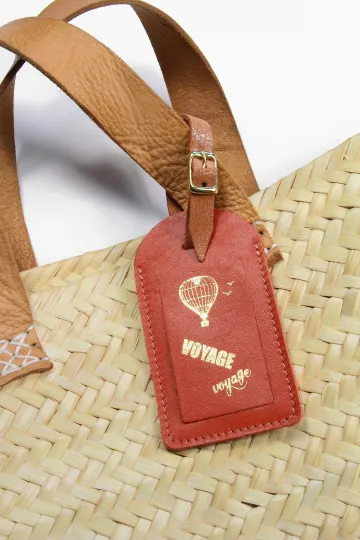Etiquette de bagage cuir - Tomette
