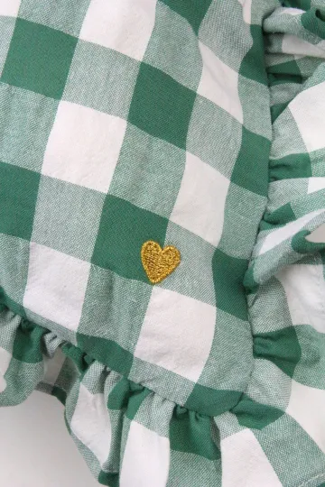 Coussin avec volant - Sauge