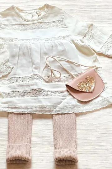 sac cuir tenu fille rose coeur paillette Barnabé aime le café made in france