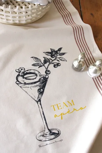 TORCHON DE CUISINE SÉRIGRAPHIÉ - Sérigraphie - Team Apéro