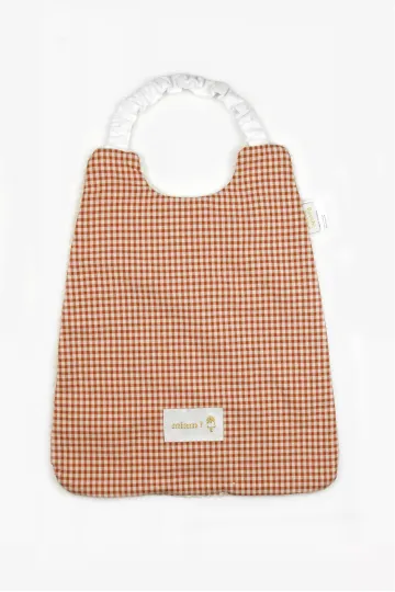 Serviette élastique vichy - Pain d'épice