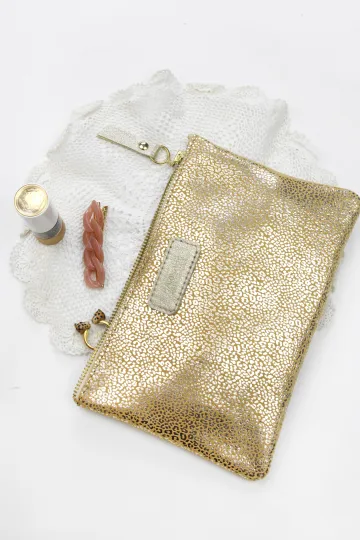 Pochette cuir - Gabrielle - Panthère