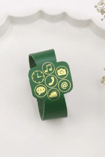 Montre enfant connectée - vert cactus